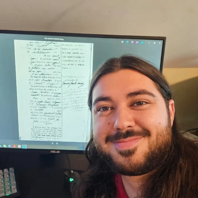 Alessandro Cariboni of Beyond the Record reviewing a 19th-century Italian civil record